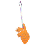 Hermes Petit Ash Bag Charm Pinecone Motif Orange Epoon Taurillon Clemence