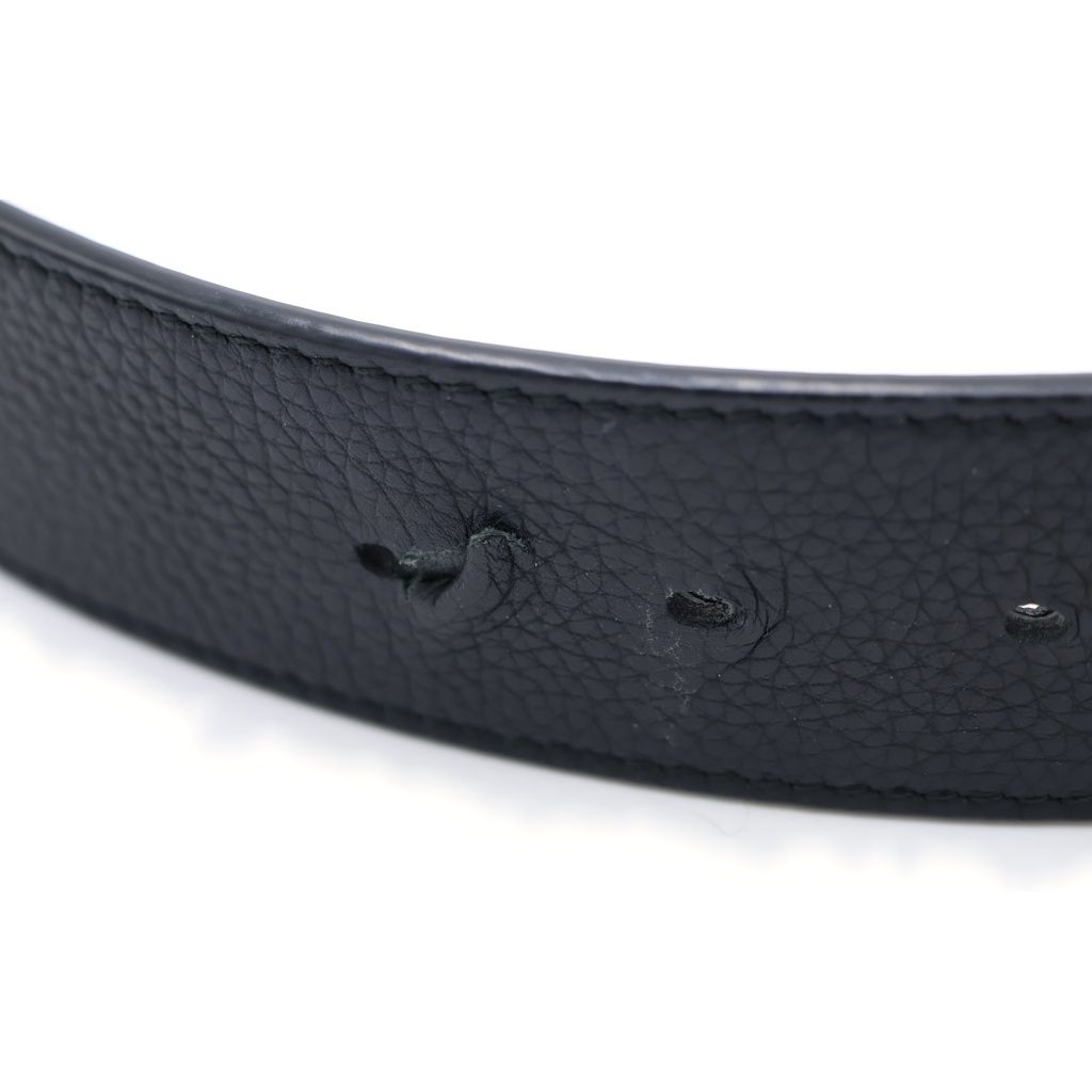 Dior CD Icon CD Buckle Ruthenium Coating Leather Belt Black — view 5