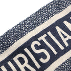 Dior Oblique Mitzah Shawl Scarf Navy NT — view 4