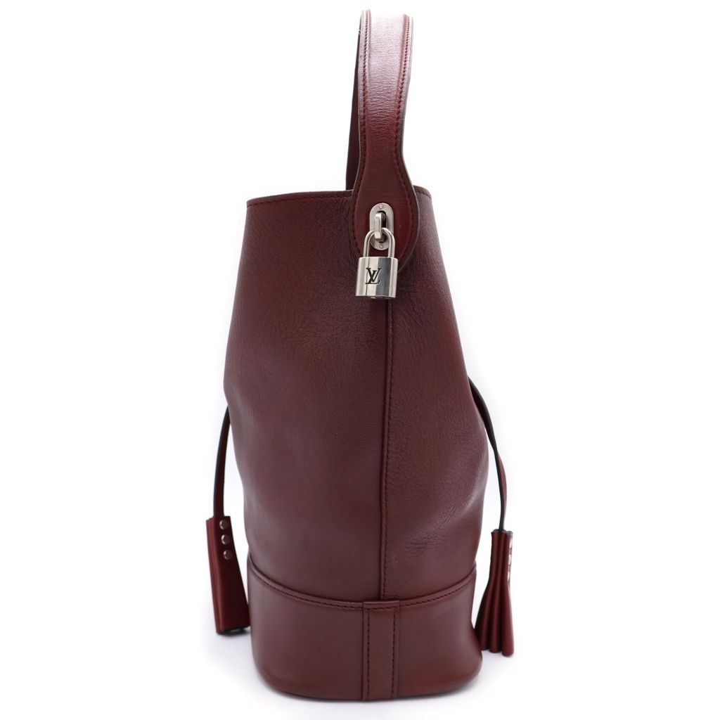 Louis Vuitton Cuir Nuance GM Shoulder Bag Burgundy — view 3
