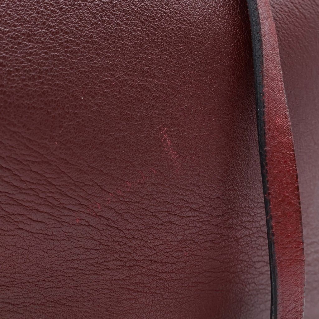 Louis Vuitton Cuir Nuance GM Shoulder Bag Burgundy — view 7