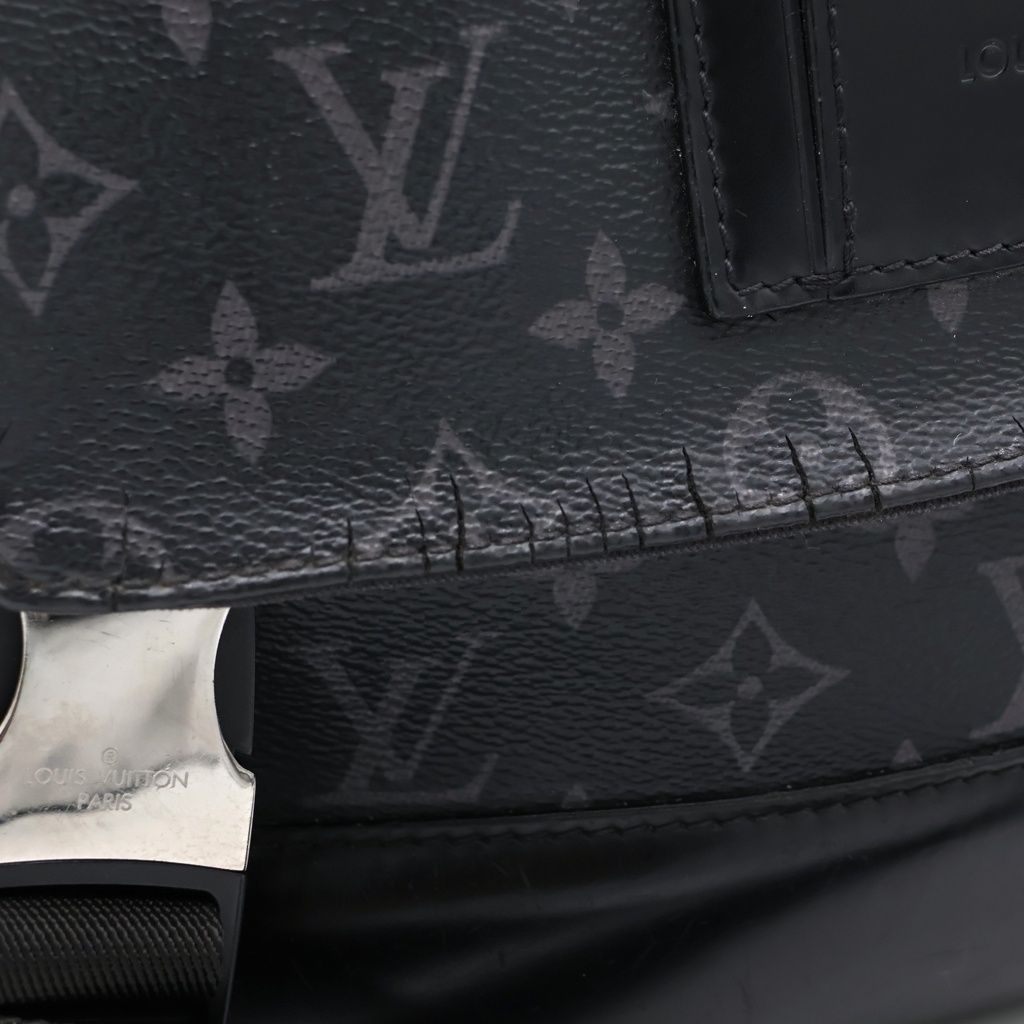 Louis Vuitton Monogram Eclipse Messenger Voyage Shoulder Bag Black Leather — view 8