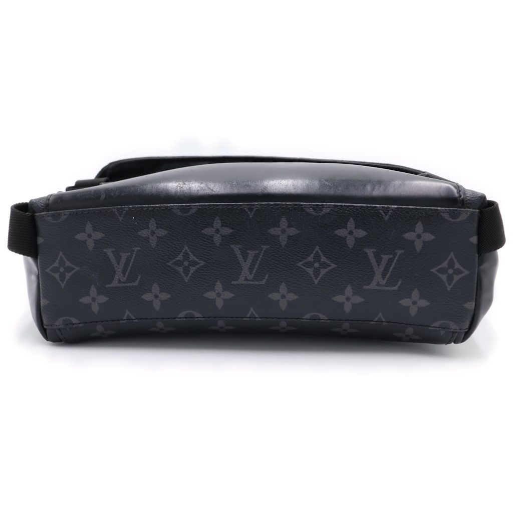 Louis Vuitton Monogram Eclipse Messenger Voyage Shoulder Bag Black Leather — view 4