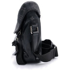 Louis Vuitton Monogram Eclipse Messenger Voyage Shoulder Bag Black Leather — view 3
