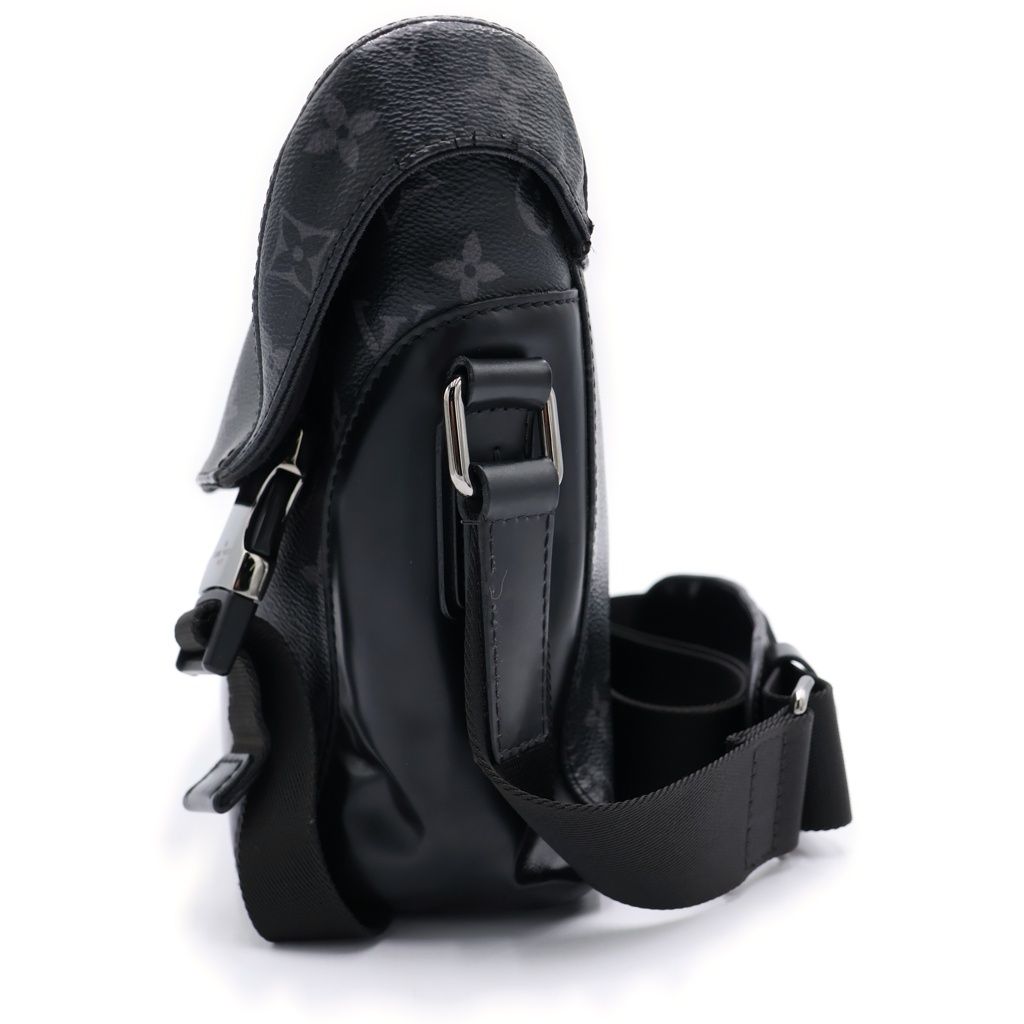 Louis Vuitton Monogram Eclipse Messenger Voyage Shoulder Bag Black Leather — view 3