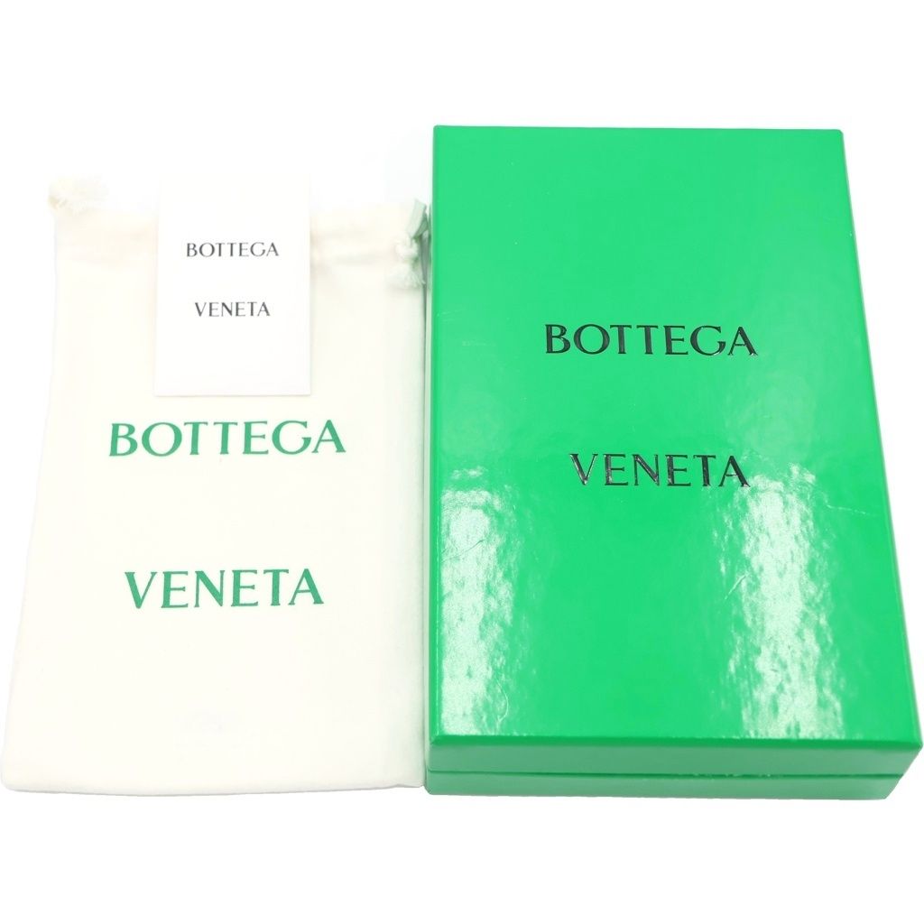Bottega Veneta Intrecciato Wallet Card Case Brown Light Blue Leather — view 6