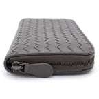 Bottega Veneta Intrecciato Wallet Card Case Gray Leather — view 3