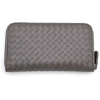 Bottega Veneta Intrecciato Wallet Card Case Gray Leather — view 2