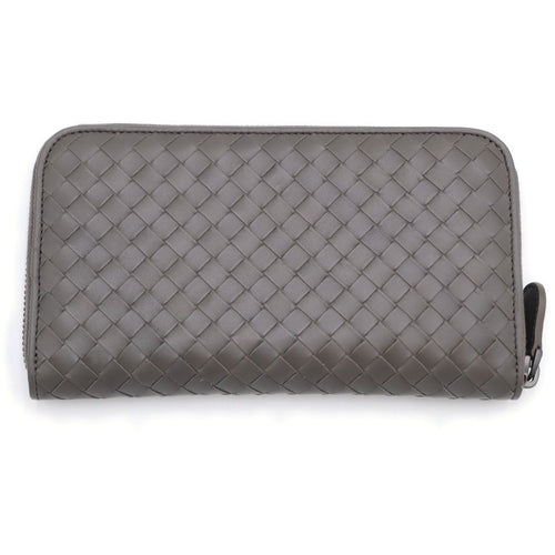 Bottega Veneta Intrecciato Wallet Card Case Gray Leather — view 2