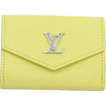 Louis Vuitton Portefeuille Lock Mini Trifold Wallet Logo Yellow