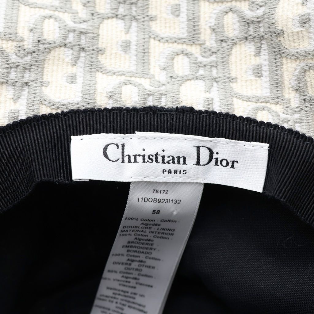 Dior Oblique Allover Bucket Hat Gray — view 6