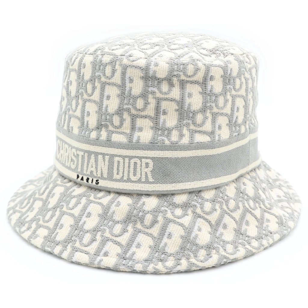 Dior Oblique Allover Bucket Hat Gray