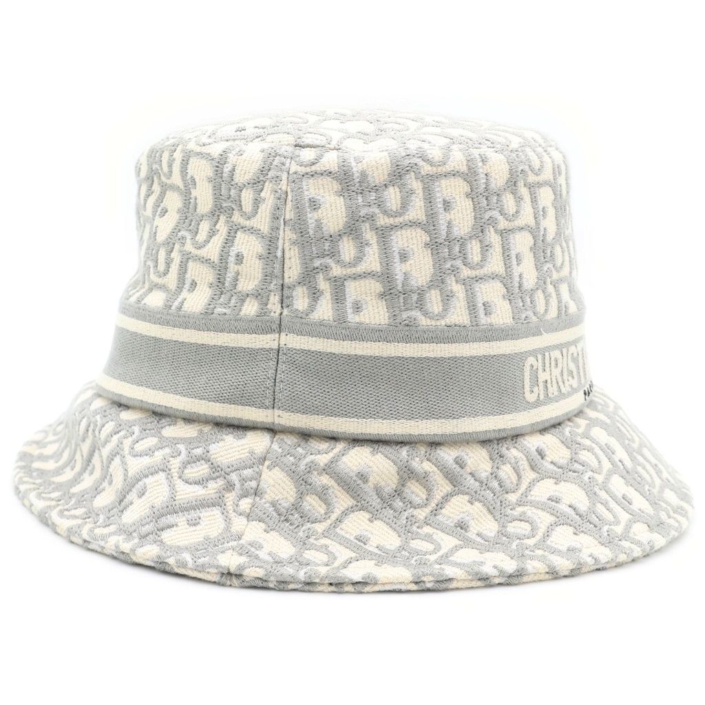 Dior Oblique Allover Bucket Hat Gray — view 3