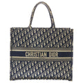 Dior Book Tote Tokyo Limited Large Oblique Jacquard Navy