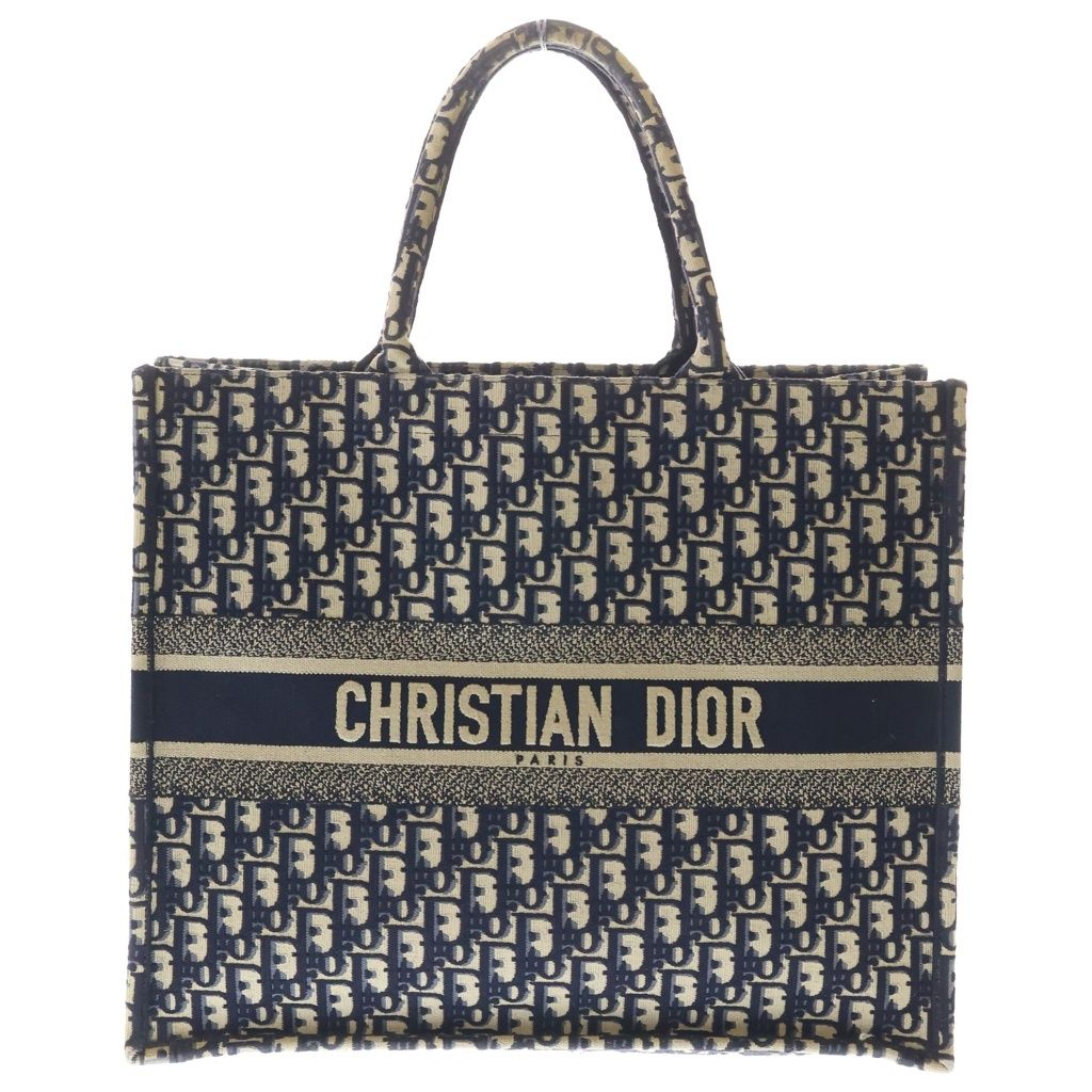 Dior Book Tote Tokyo Limited Large Oblique Jacquard Navy