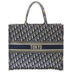 Dior Book Tote Tokyo Limited Large Oblique Jacquard Navy — view 2