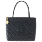 Chanel CC Logo Reissue Tote Caviar Leather Gold Black