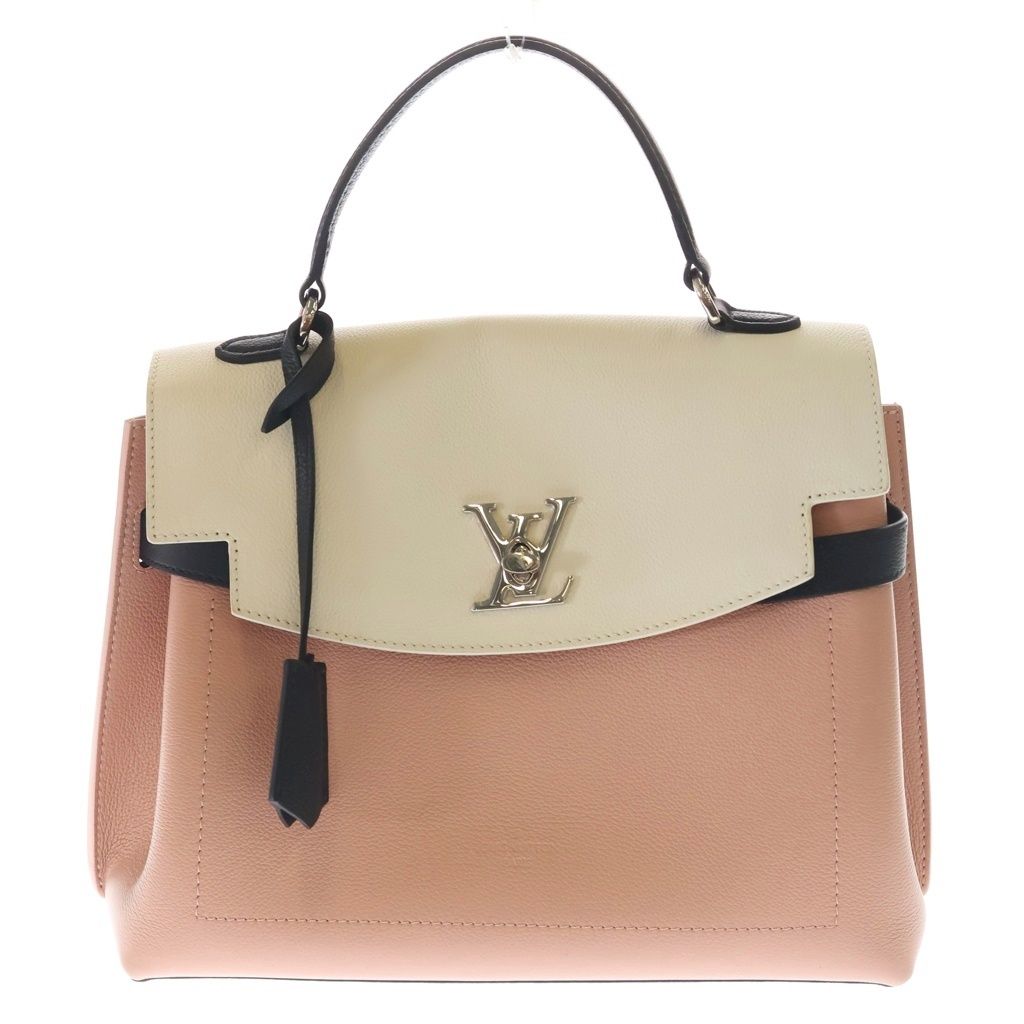 Louis Vuitton Lockme Mm Lo Zubare Blanc Might Noir Handbag Pink White Black