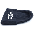 Louis Vuitton LV Head Line Knit Cap Beanie Logo Embroidery Black — view 3