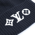 Louis Vuitton LV Head Line Knit Cap Beanie Logo Embroidery Black — view 5