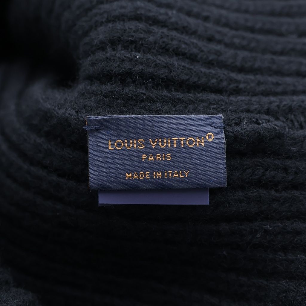 Louis Vuitton LV Head Line Knit Cap Beanie Logo Embroidery Black — view 8