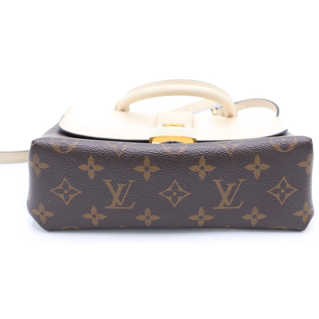 Louis Vuitton Monogram Locky BB Leather Gold 2-Way Shoulder Bag Brown Cream — view 4