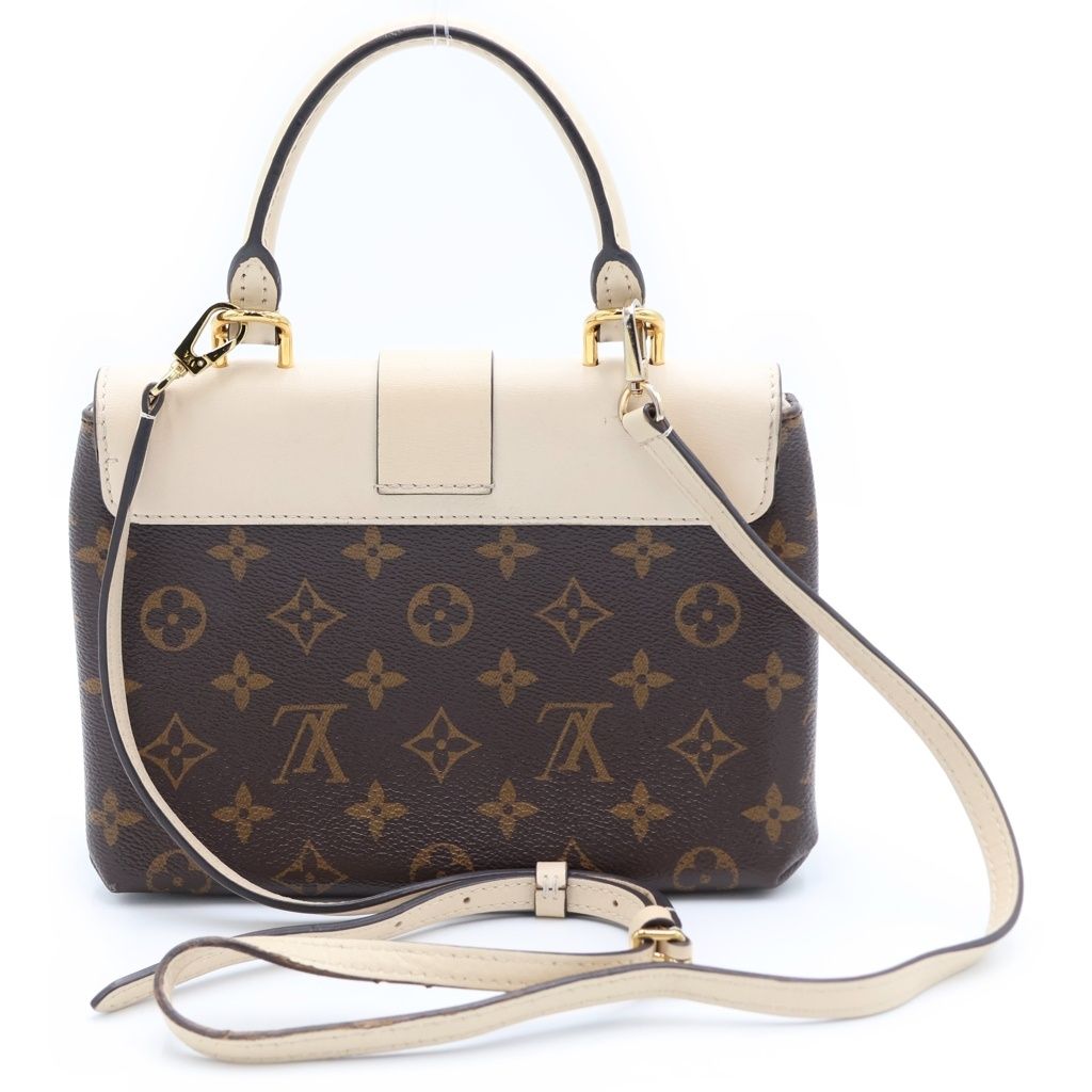 Louis Vuitton Monogram Locky BB Leather Gold 2-Way Shoulder Bag Brown Cream — view 2