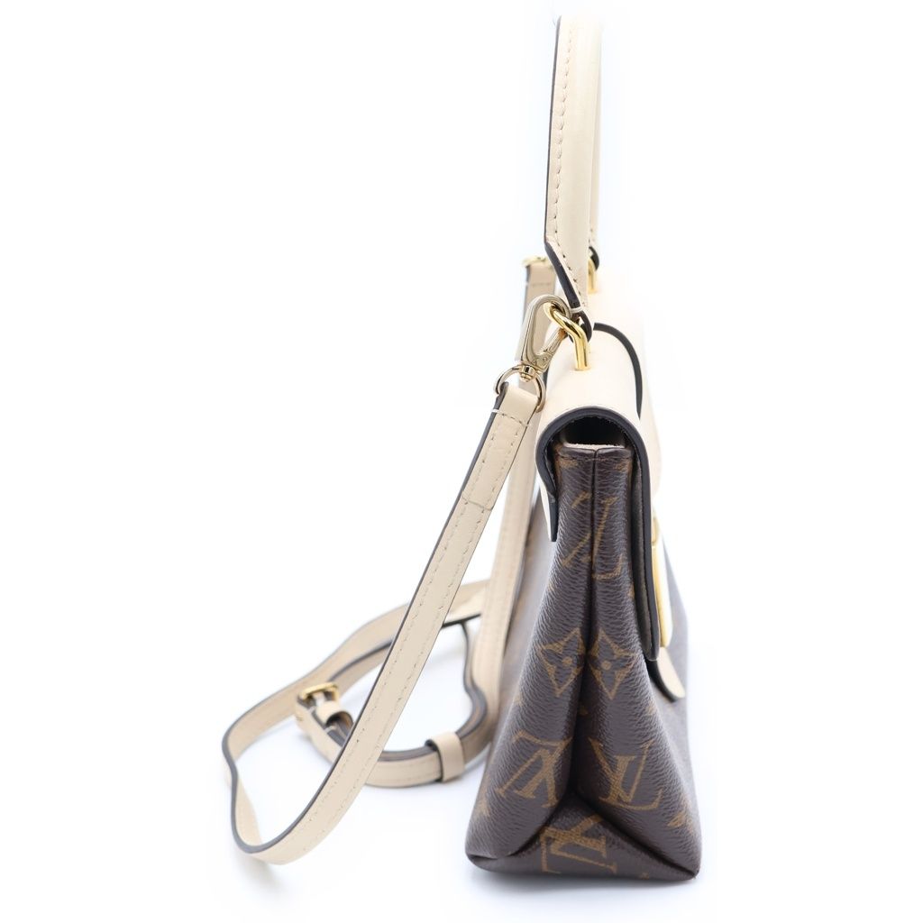 Louis Vuitton Monogram Locky BB Leather Gold 2-Way Shoulder Bag Brown Cream — view 3