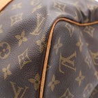 Louis Vuitton Monogram Sac Spool 35 Boston Bag Brown Leather Gold — view 5