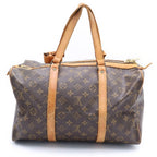 Louis Vuitton Monogram Sac Spool 35 Boston Bag Brown Leather Gold — view 2