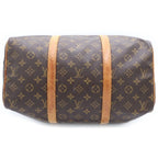 Louis Vuitton Monogram Sac Spool 35 Boston Bag Brown Leather Gold — view 4