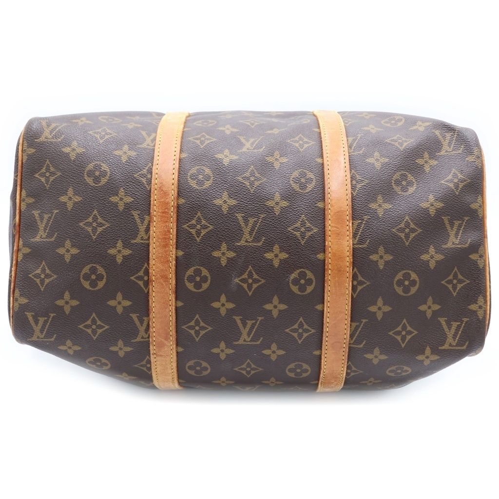 Louis Vuitton Monogram Sac Spool 35 Boston Bag Brown Leather Gold — view 4
