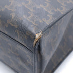 Celine Vertical Cabas Triomphe Canvas Tote Brown — view 5