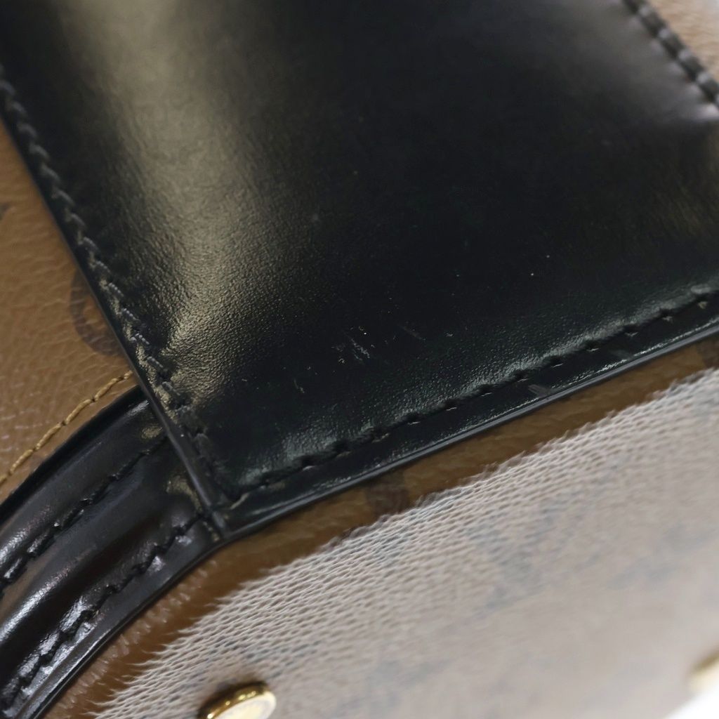 Louis Vuitton Monogram Reverse Cannes Leather 2-Way Shoulder Bag Brown Black — view 6