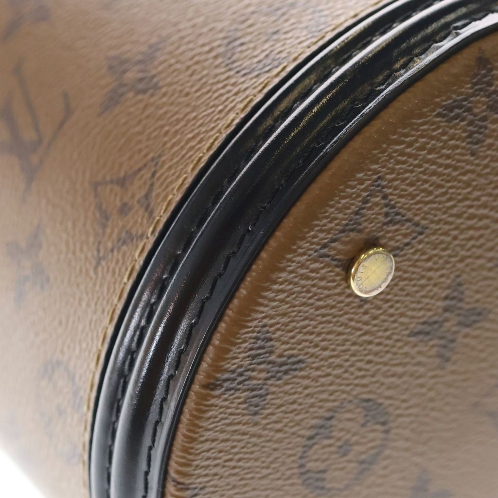 Louis Vuitton Monogram Reverse Cannes Leather 2-Way Shoulder Bag Brown Black — view 5