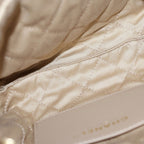 Chanel Quilted 22 Mini Calfskin Gold 2-Way Chain Shoulder Bag Plate Beige — view 8