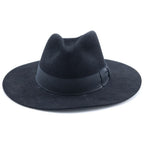 Saint Laurent Paris New Bowie Fedora Hat Long Prim Hat Folded Hat Black — view 4