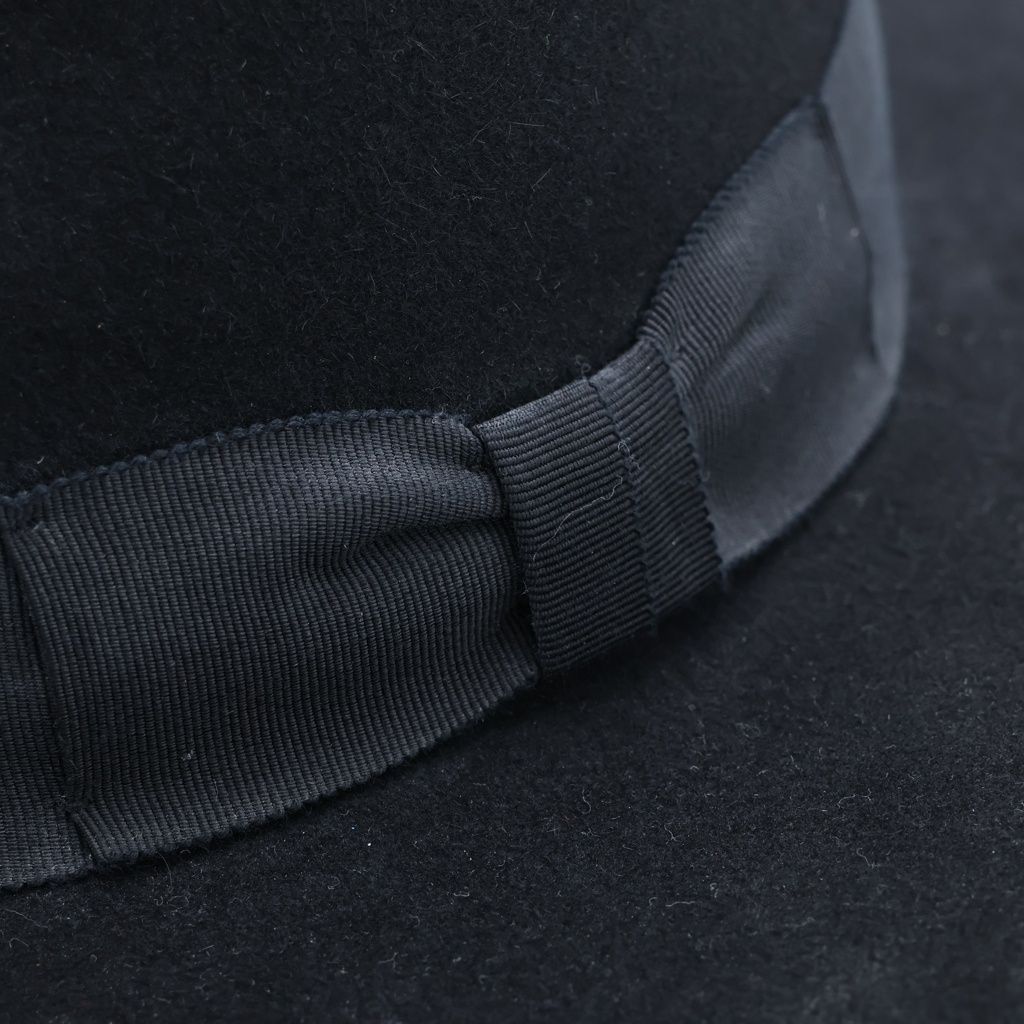 Saint Laurent Paris New Bowie Fedora Hat Long Prim Hat Folded Hat Black — view 5