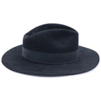 Saint Laurent Paris New Bowie Fedora Hat Long Prim Hat Folded Hat Black — view 3