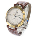 Cartier Pasha de Cartier Plunger Watch Date Back Skelton Yg SS Leather Automatic — view 4