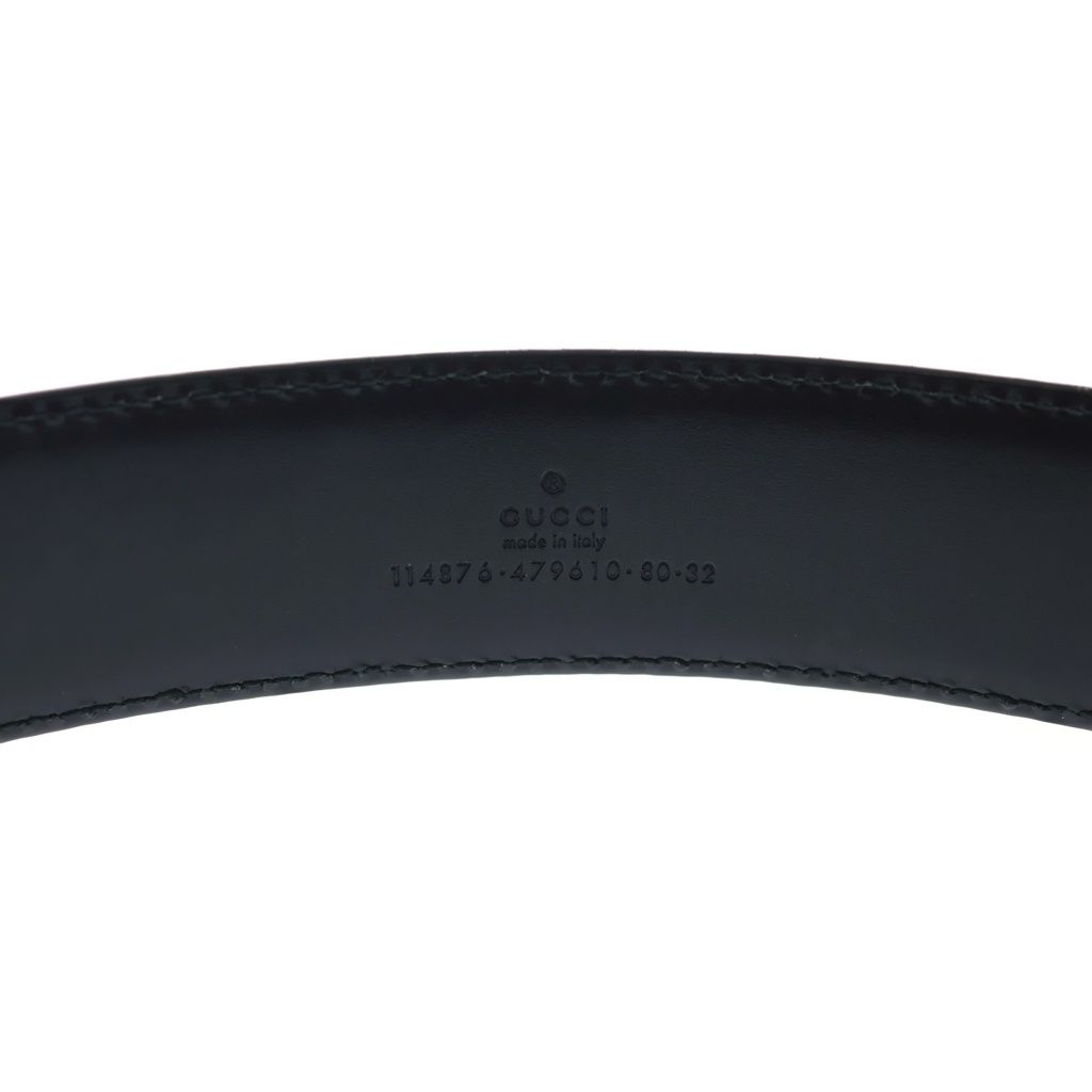 Gucci Interlocking Leather Belt Gold Black — view 5