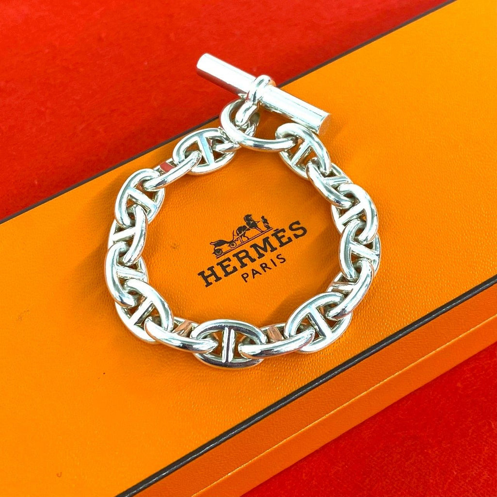 Hermes Vintage Martin Margiela Era Chaine D'ancre PM 15 Links Bracelet 925