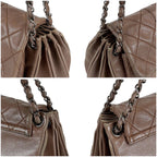 Chanel 2.55 Chain Shoulder Bag Caviar Leather Mademoiselle Lock Quilted Brown — view 5