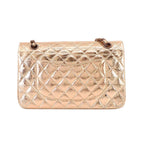 Chanel Quilted 25 Chain Shoulder Bag Leather Metallic Pink Gold Limited — view 2