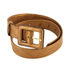 Chanel Quilted Belt Bag Waist Pouch Leather Metallic Brown — view 8