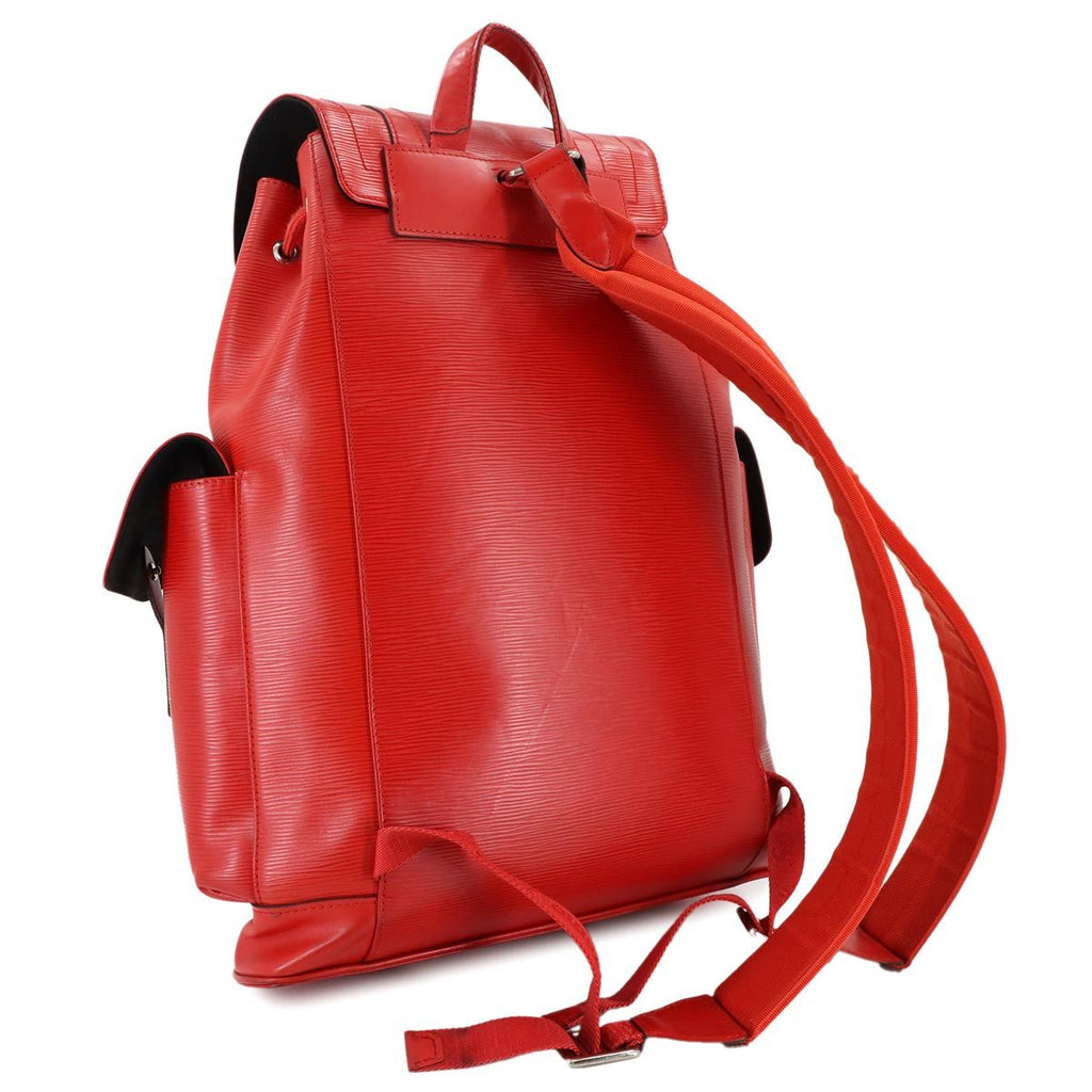 Louis Vuitton Supreme Epi Christopher PM Backpack Leather Red White — view 7