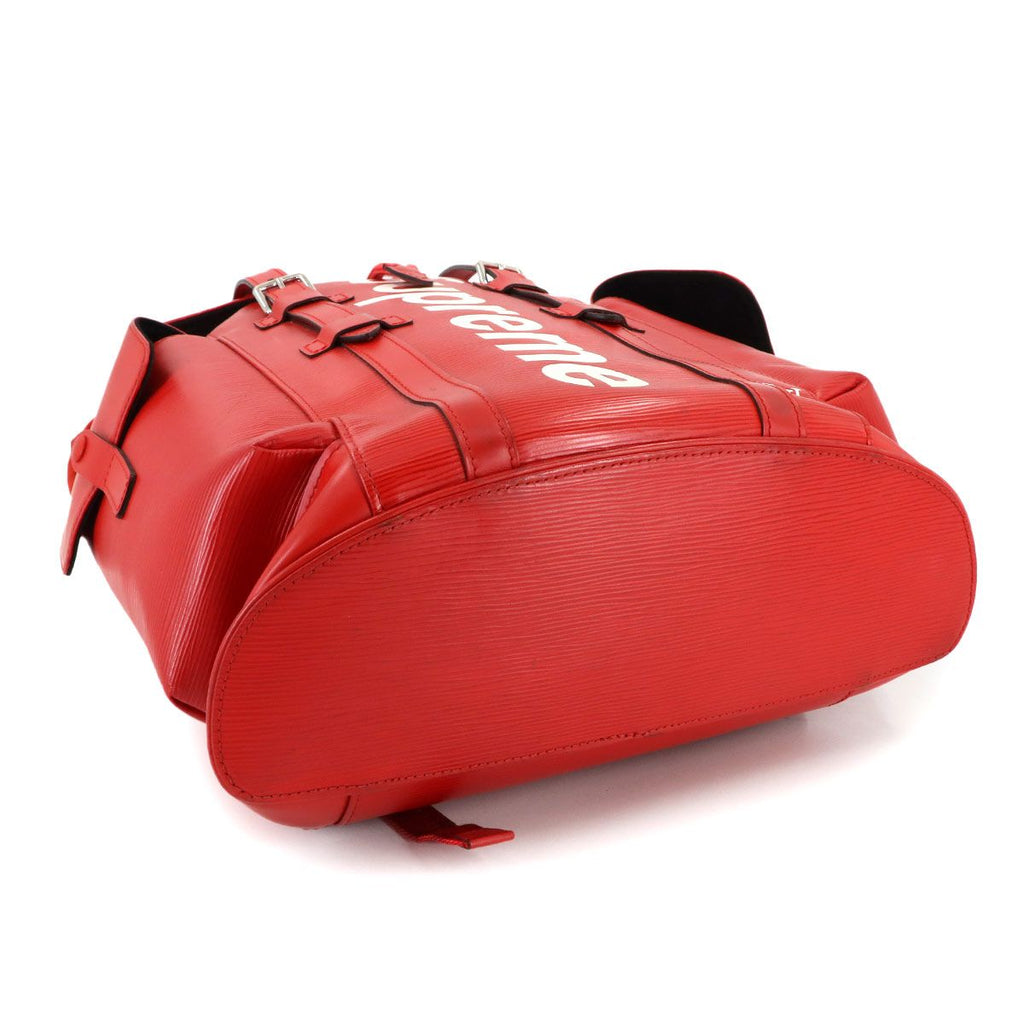 Louis Vuitton Supreme Epi Christopher PM Backpack Leather Red White — view 4