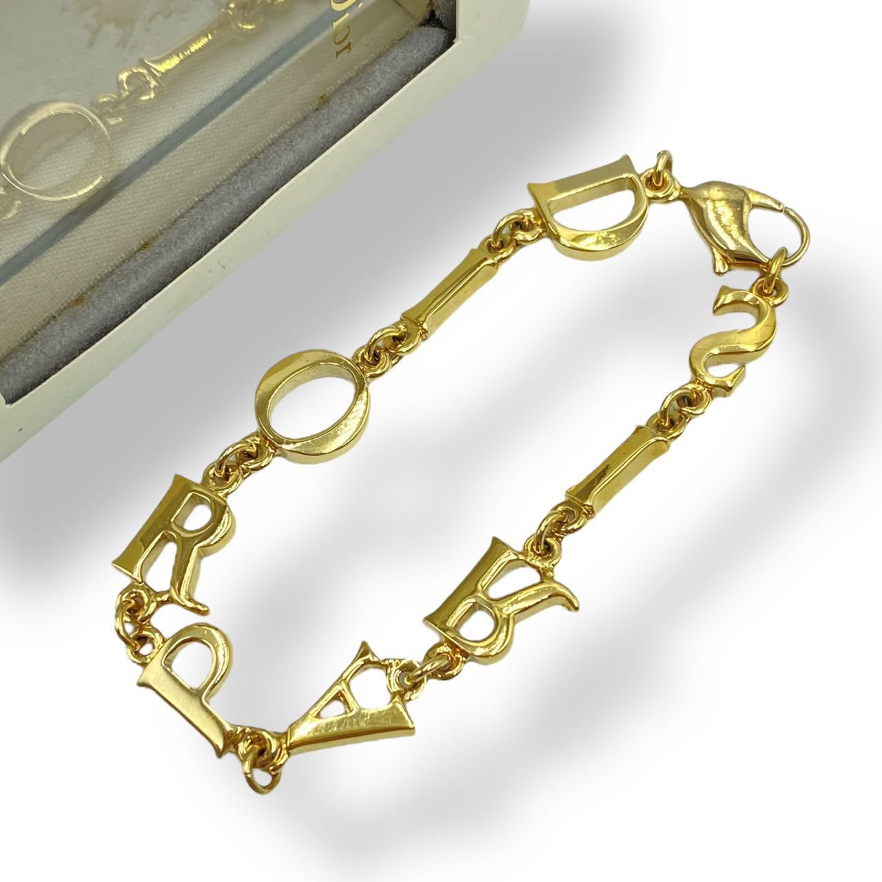 Dior Bracelet Gold Color Logo