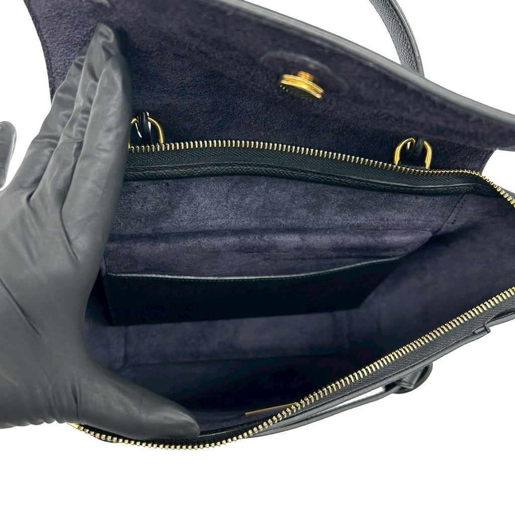 Celine Belt Bag Micro Leather 2-Way Black — view 9