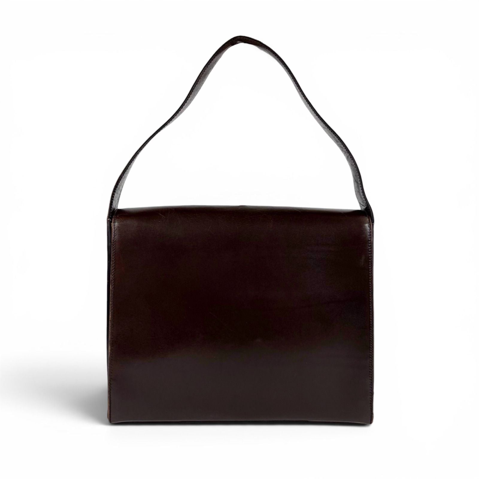Prada Leather Shoulder Bag Hobo Soho Dark Brown Vintage — view 3